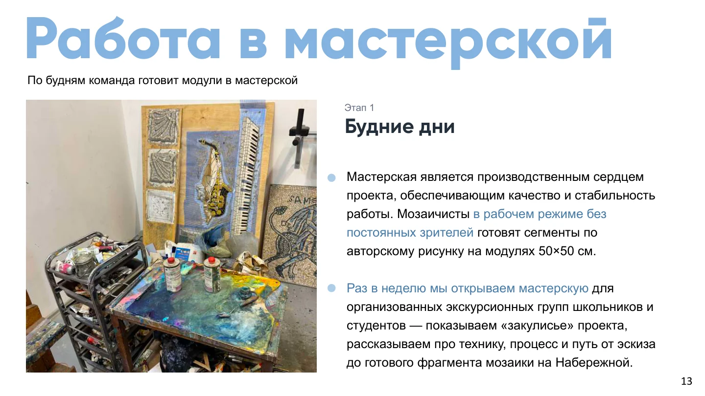 Страница 13 из 22 презентации «Мозаика для города»